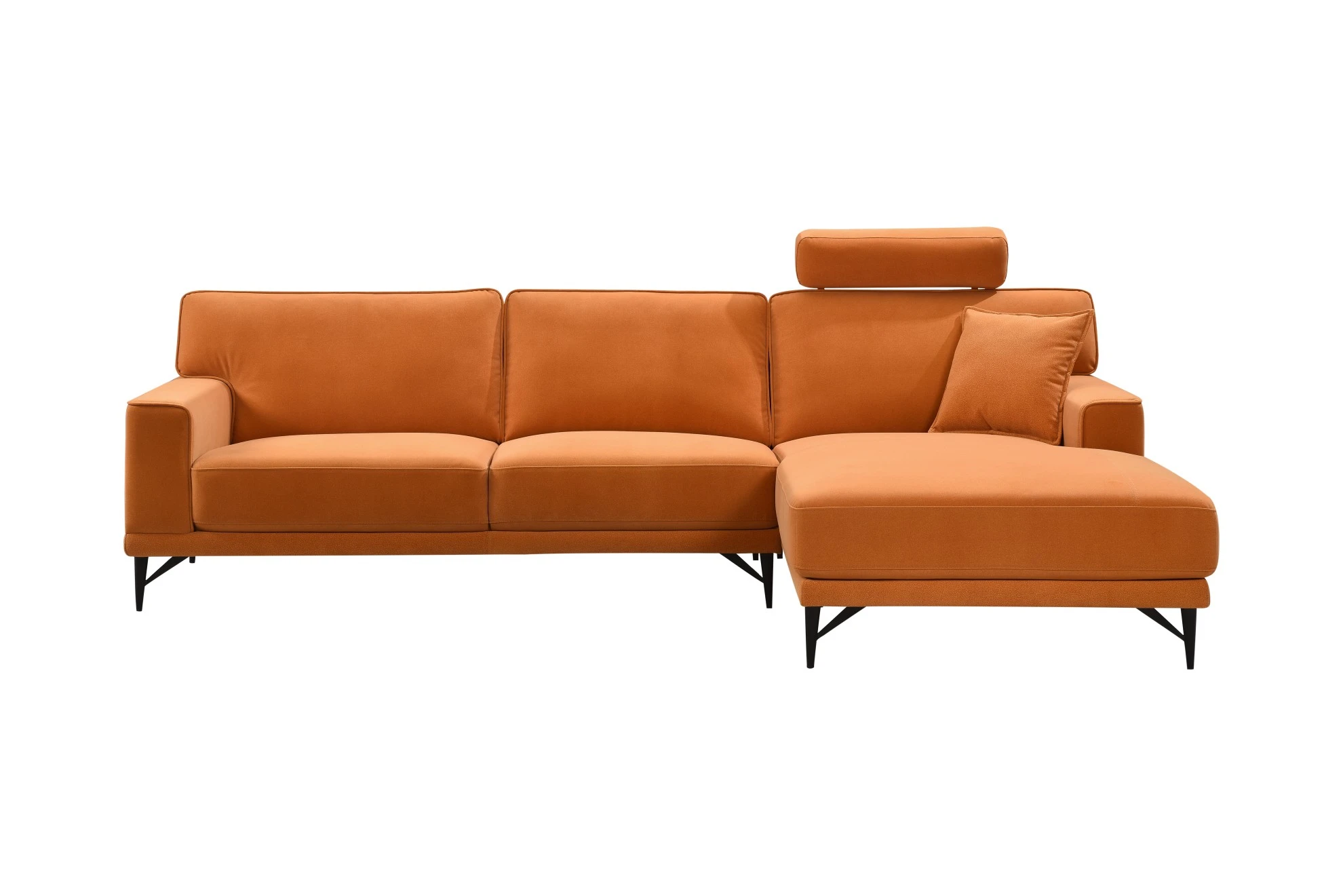 L shaped fabric sofa