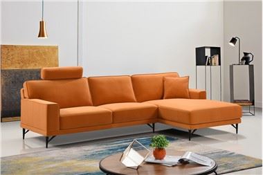 Smalll størrelse L formet stoff sofa sofa